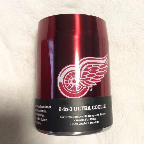 NWT Red Wings Stretch Fit Hat & Stainless Koozie Set - Picture 2 of 6